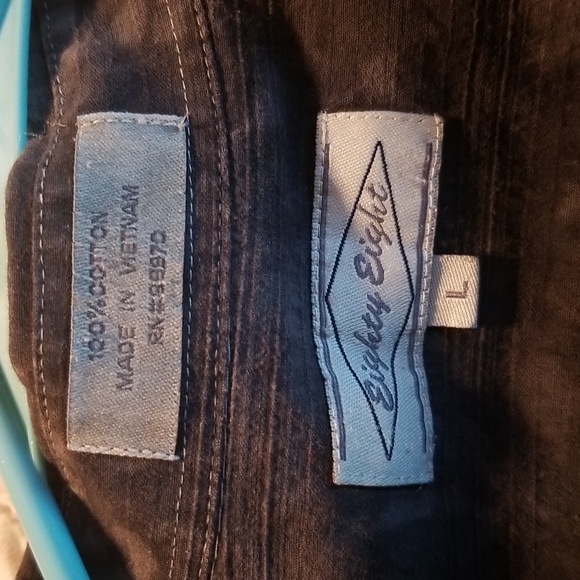 EIGHTY EIGHT MEN'S SHIRT, button down Grey,  Sz L, 100% cotton, EUC. CL#42 - Picture 3 of 5